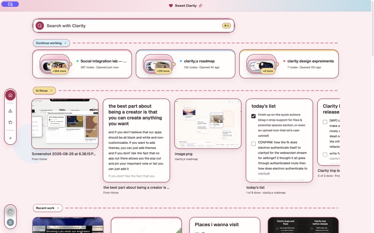 The original Home view in the Kawaii theme